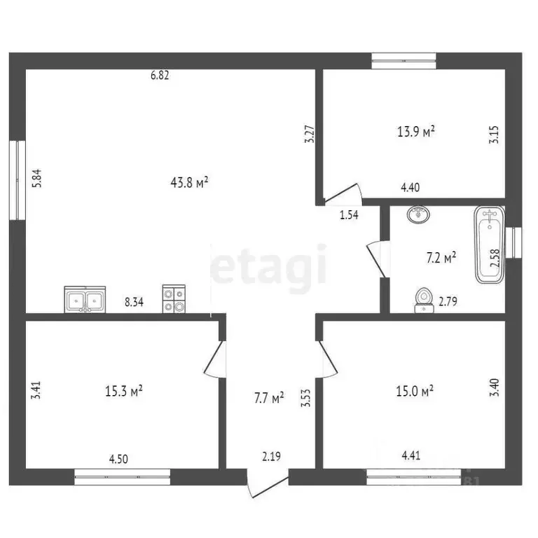 Дом в Ростовская область, Батайск Труд ДНТ, 14-я линия (107 м) - Фото 1