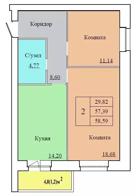 2-к кв. Ярославская область, Ярославль ул. Белинского, 17А (58.59 м) - Фото 0