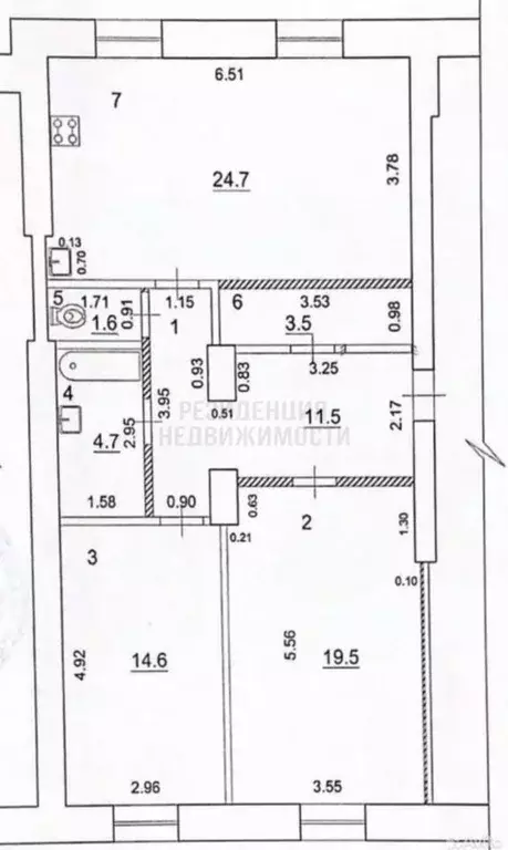 3-к кв. Самарская область, Самара ул. Циолковского, 7 (81.0 м) - Фото 2