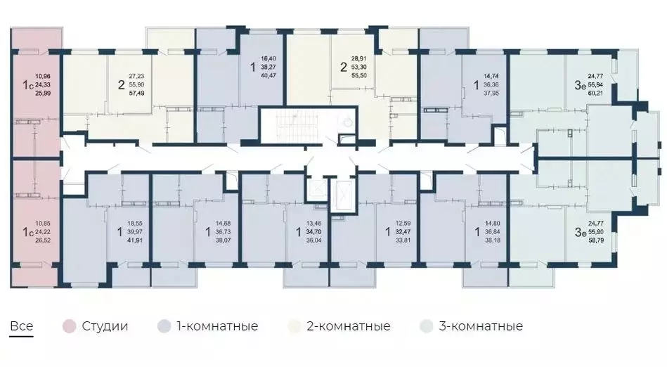 2-к кв. Воронежская область, Воронеж Московский просп., 66 (57.49 м) - Фото 1