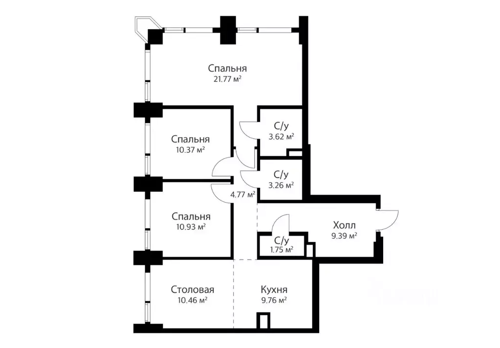 3-к кв. Москва ул. 4-я Марьиной рощи, 12К1 (85.19 м) - Фото 0