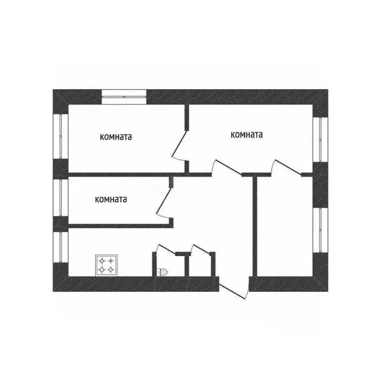 4-к кв. Ленинградская область, Волхов ул. Пирогова, 3 (73.7 м) - Фото 1