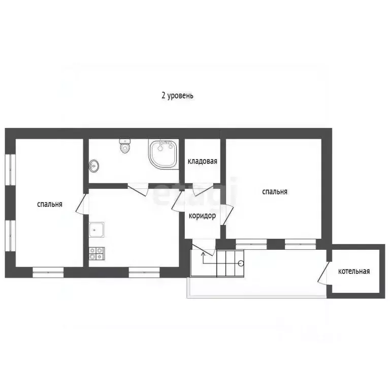 3-к кв. Крым, Бахчисарай городское поселение, Научный пгт 20 (58.0 м) - Фото 2