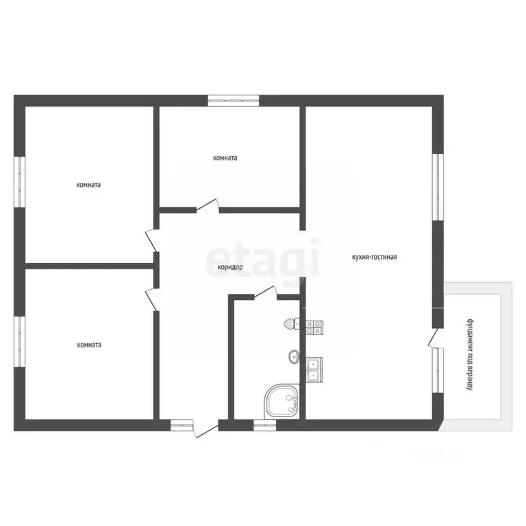 Дом в Ростовская область, Неклиновский район, с. Новобессергеневка ул. ... - Фото 2