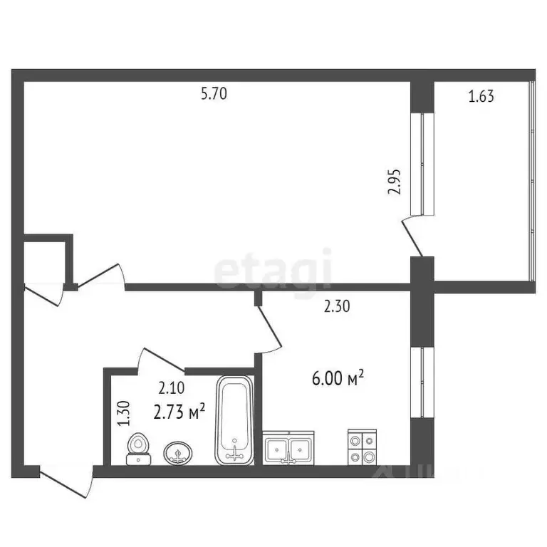 1-к кв. Севастополь ул. Павла Корчагина, 14 (30.0 м) - Фото 1