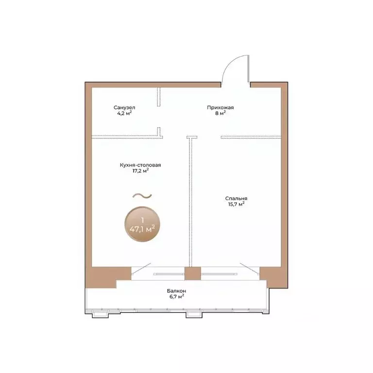 1-к кв. Красноярский край, Красноярск ул. Партизана Железняка (47.1 м) - Фото 1