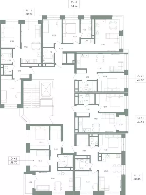 2-к кв. Ханты-Мансийский АО, Сургут ул. Крылова (60.28 м) - Фото 1