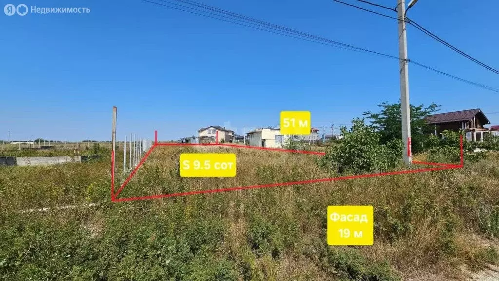 Участок в Краснодарский край, муниципальный округ Анапа, посёлок ... - Фото 1