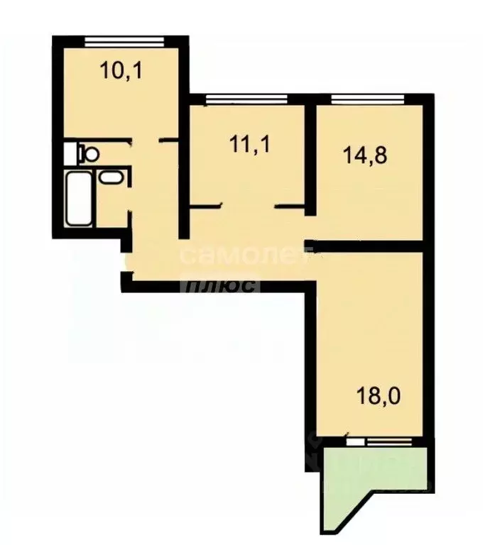 3-к кв. Москва Тайнинская ул., 17К1 (74.0 м) - Фото 1