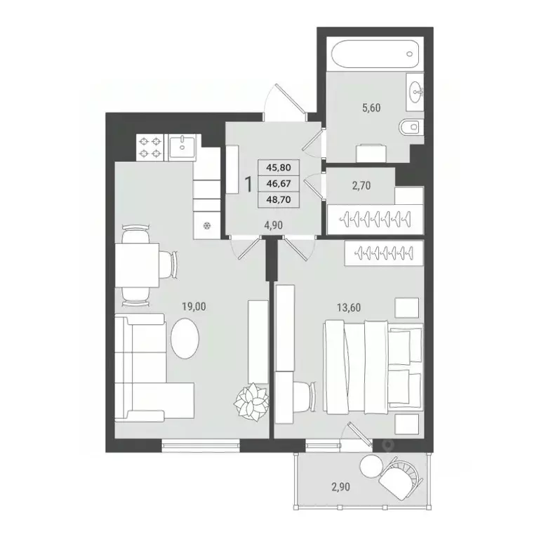 1-к кв. Нижегородская область, Нижний Новгород ул. Достоевского, 18 ... - Фото 2