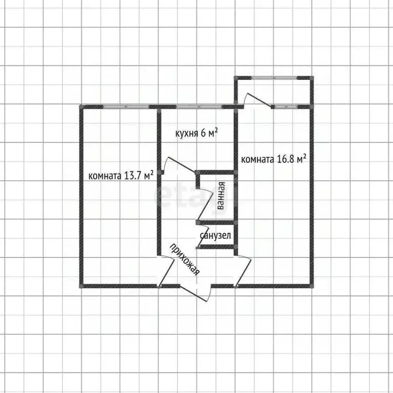 2-к кв. Адыгея, Майкоп ул. Димитрова, 11/4 (45.3 м) - Фото 2