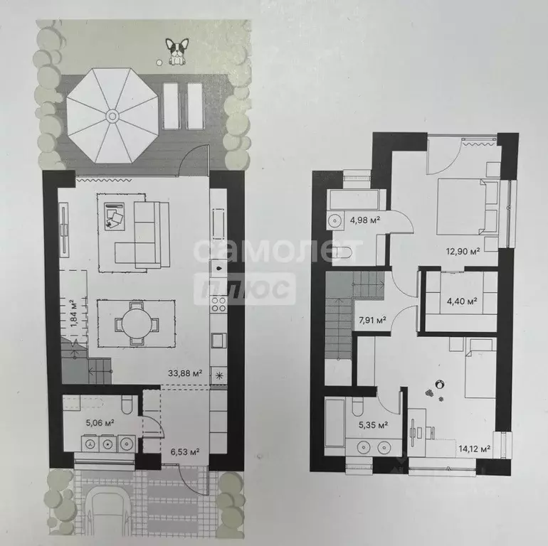 Таунхаус в Липецкая область, Липецкий муниципальный округ, с. Ленино ... - Фото 2