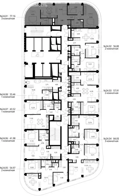 3-комнатная квартира: Москва, Волоколамское шоссе, 95/1к8 (77.16 м) - Фото 1