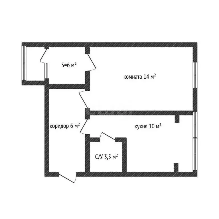 2-комнатная квартира: Майкоп, улица Жуковского, 5 (39.3 м) - Фото 1