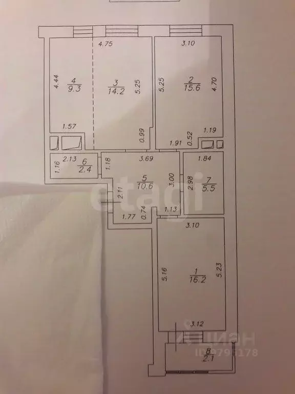 3-к кв. Татарстан, Казань ул. Братьев Касимовых, 35 (73.8 м) - Фото 2