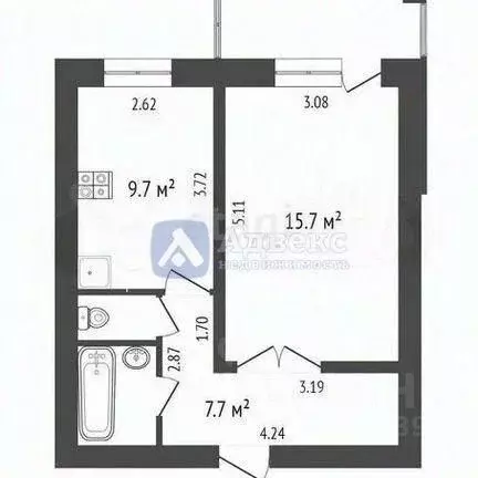 1-к кв. Тюменская область, Тюмень 6-й мкр, ул. Валерии Гнаровской ... - Фото 2