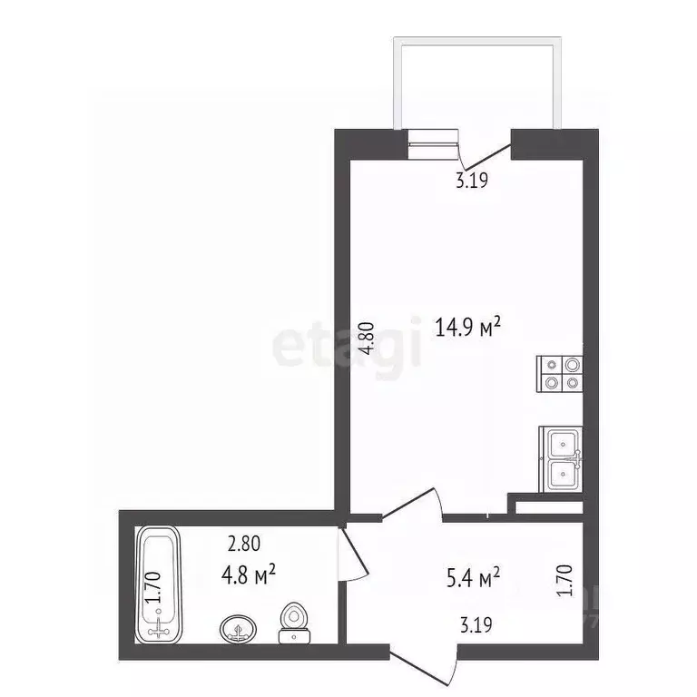 Студия Саха (Якутия), Якутск ул. Летчицы Веры Захаровой, 17 (25.1 м) - Фото 2