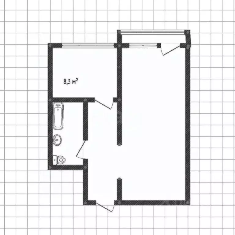 1-к кв. Белгородская область, Яковлевский муниципальный округ, с. ... - Фото 2