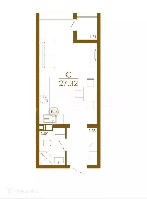 Продаётся квартира-студия, 27 м - Фото 0