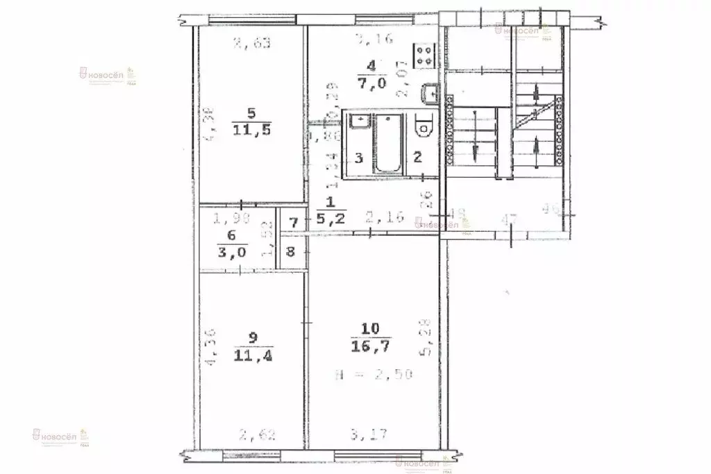 3-комнатная квартира: Екатеринбург, улица Чайковского, 84к1 (59 м) - Фото 0