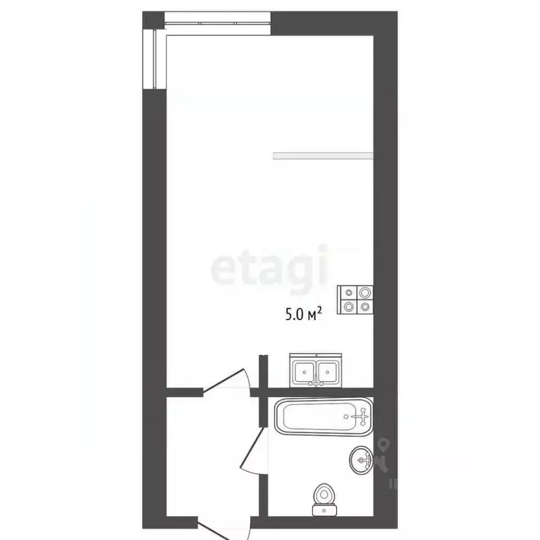 Студия Кемеровская область, Кемерово Ленинградский просп., 44 (27.3 м) - Фото 2