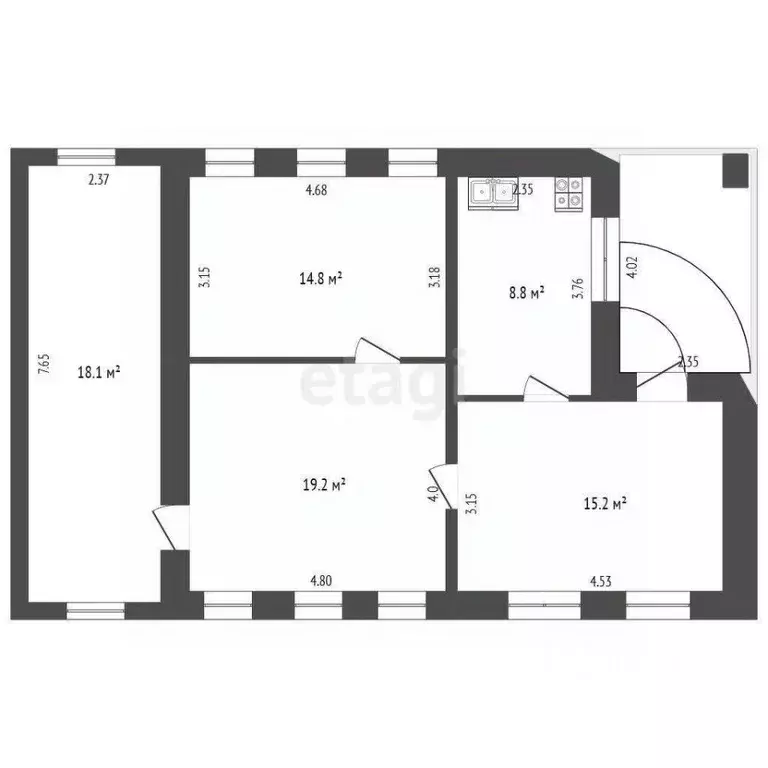 Дом в Ростовская область, Ростов-на-Дону ул. Пескова (80 м) - Фото 2