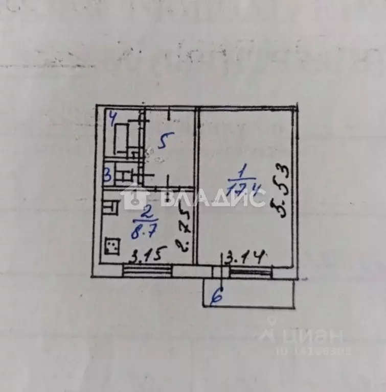 1-к кв. Белгородская область, Белгород 10-й мкр, ул. 60 лет Октября, 8 ... - Фото 2