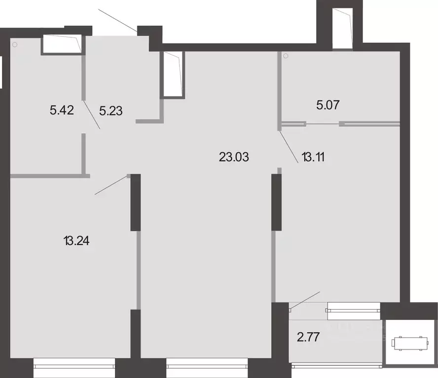 2-к кв. Тульская область, Тула ул. Фридриха Энгельса, 74 (67.87 м) - Фото 2