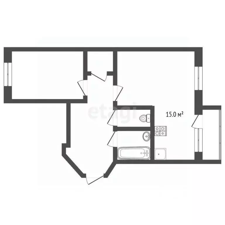 2-к кв. Ростовская область, Ростов-на-Дону Новое Поселение мкр, пер. ... - Фото 2