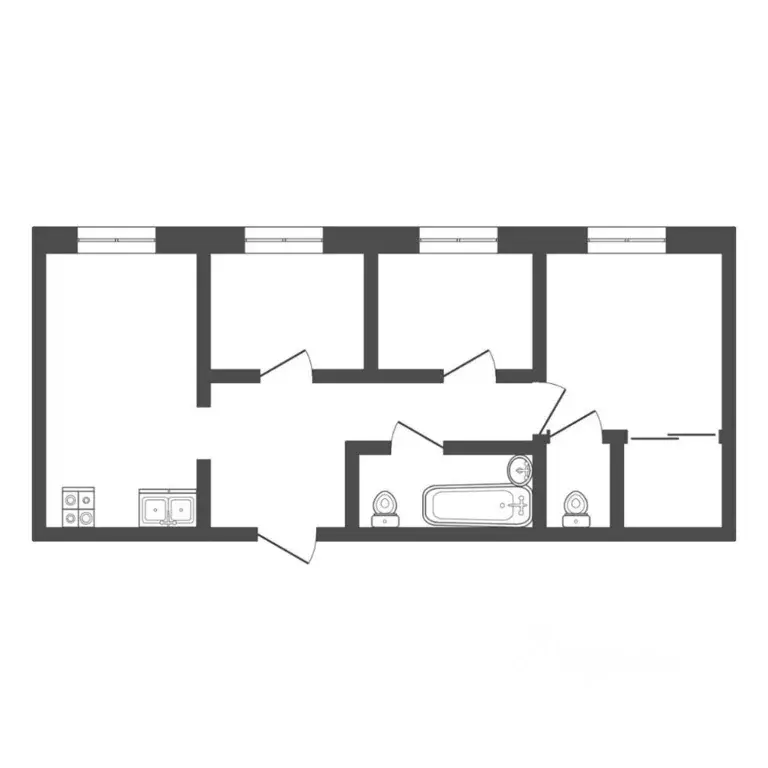 4-к кв. Тюменская область, Тюмень ул. Павла Никольского, 2 (79.4 м) - Фото 2