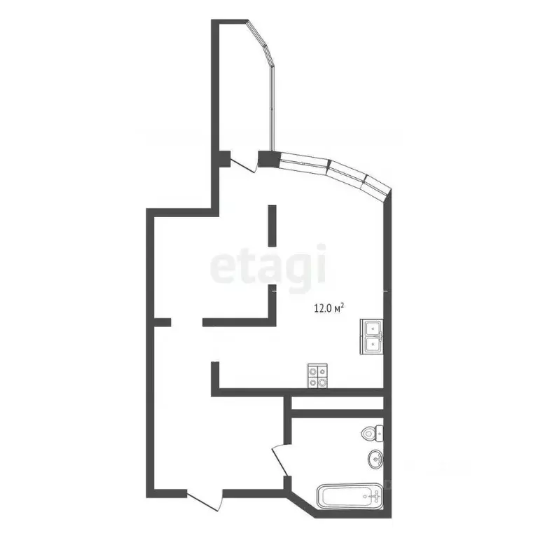 2-к кв. Крым, Ялта муниципальный округ, Массандра пгт ш. Южнобережное, ... - Фото 2