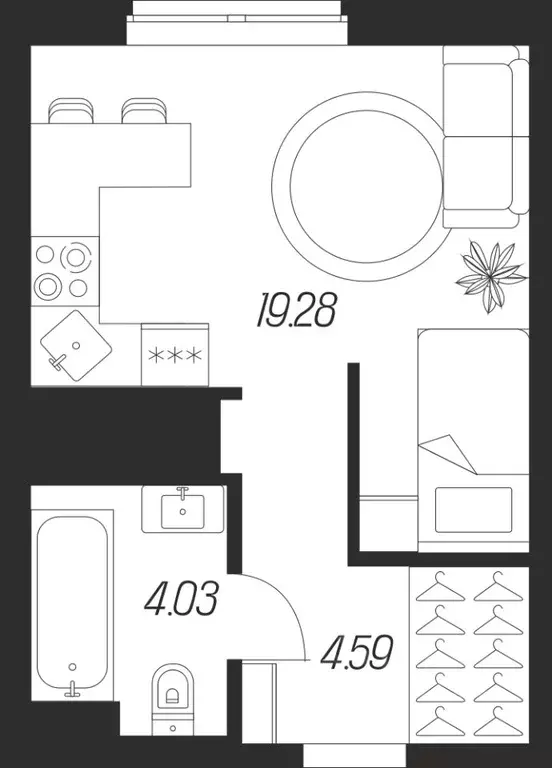 Студия Тульская область, Тула городской округ, с. Осиновая Гора, ... - Фото 1