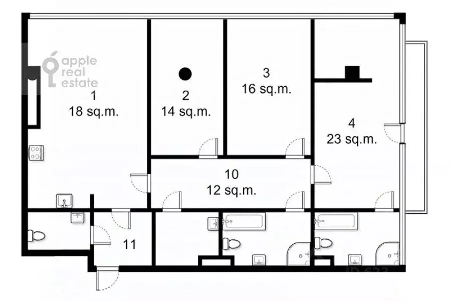 4-к кв. Москва Большая Грузинская ул., 69 (132.0 м) - Фото 1