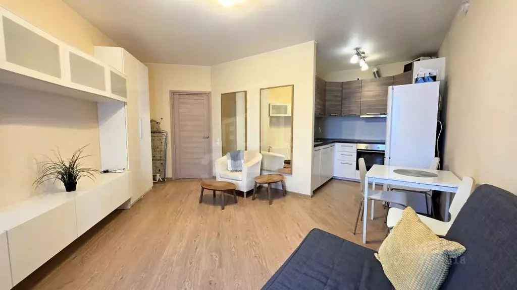 Студия Санкт-Петербург ул. Оптиков, 34К1 (29.0 м) - Фото 1