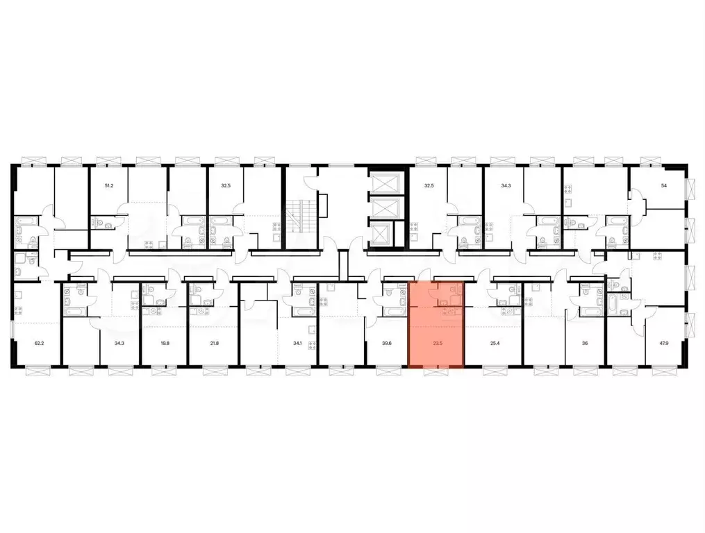 Квартира-студия, 23,5 м, 25/25 эт. - Фото 1
