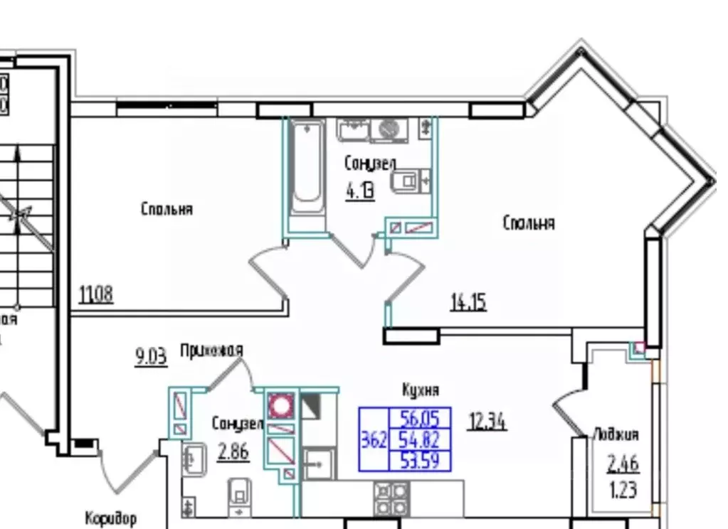 2-к кв. Калининградская область, Калининград ул. Старшины Дадаева, ... - Фото 2