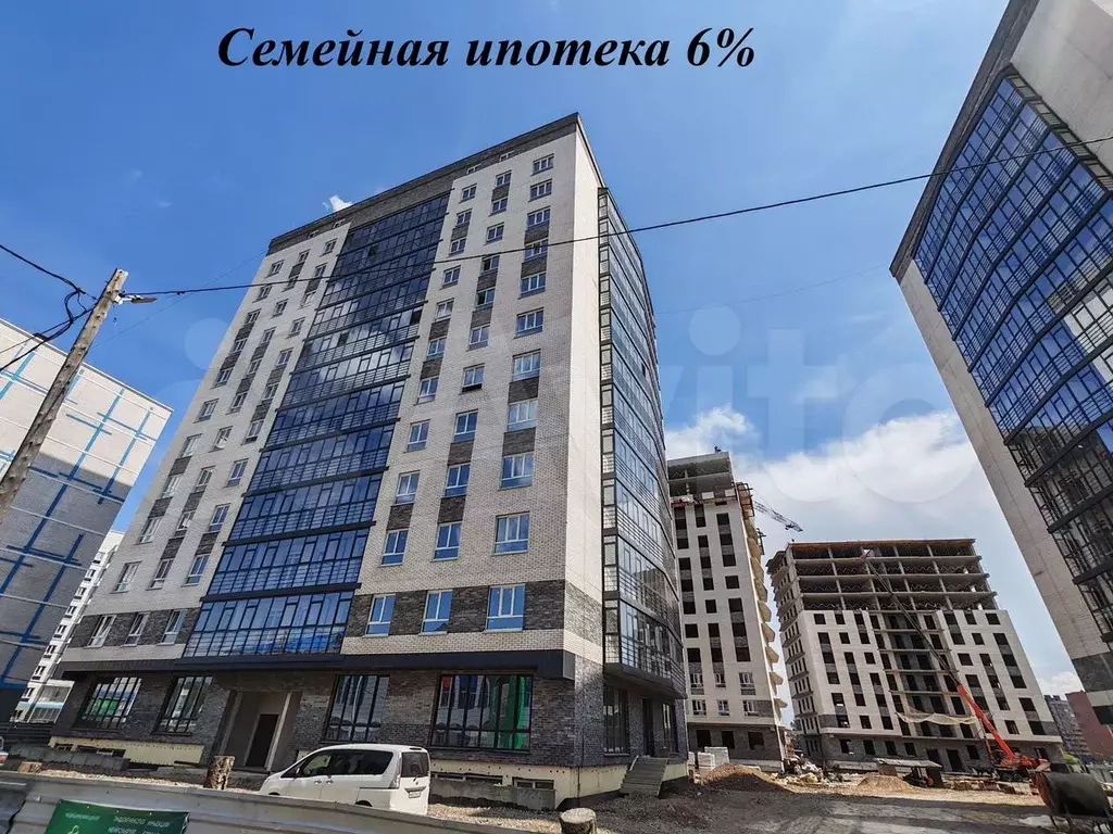 2-к. квартира, 53,9 м, 2/12 эт. - Фото 0