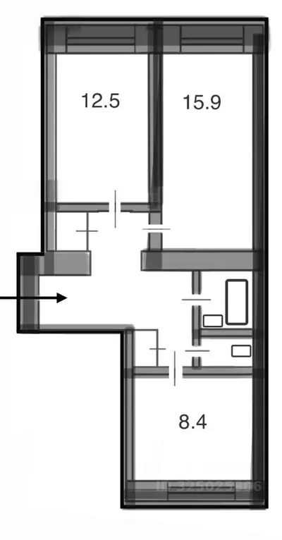 2-к кв. Санкт-Петербург просп. Стачек, 92К1 (53.2 м) - Фото 2