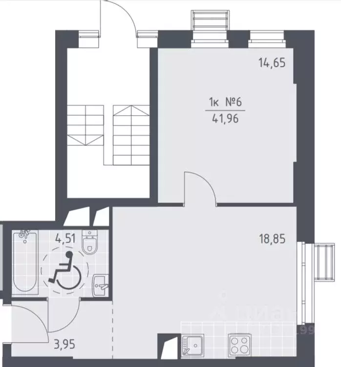 Офис в Московская область, Красногорск Спутник жилой комплекс, к15 (41 ... - Фото 2