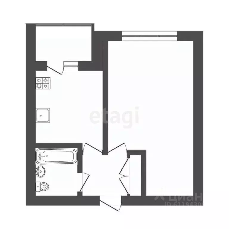 1-к кв. Мордовия, Саранск ул. Тани Бибиной, 1/12 (37.0 м) - Фото 2