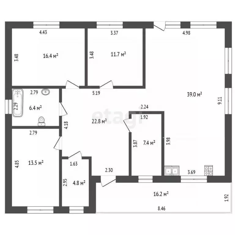 Дом в Тюменская область, Тюменский муниципальный округ, с. Чикча, ... - Фото 0