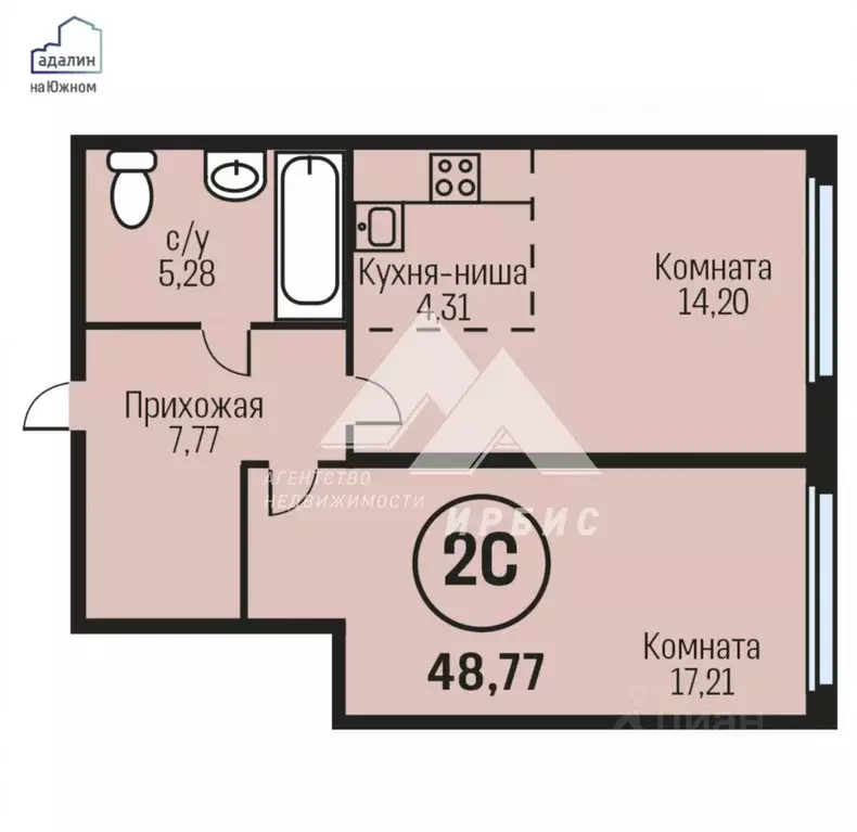 2-к кв. Алтайский край, Барнаул городской округ, Южный рп тракт Южный, ... - Фото 2
