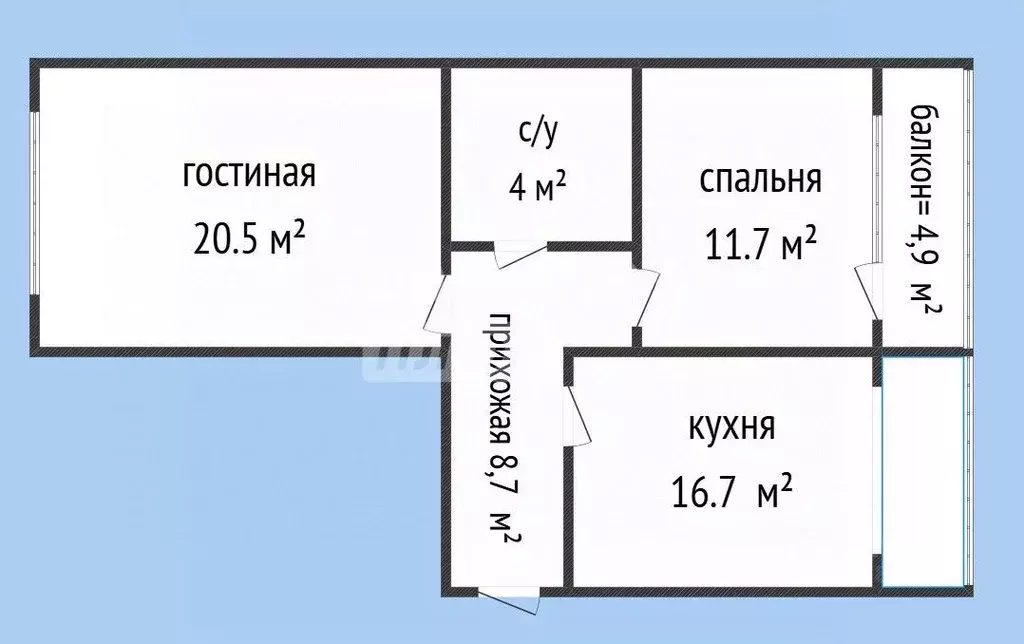 2-к кв. Дагестан, Каспийск ул. Зейнудина Батманова, 16 (67.0 м) - Фото 2