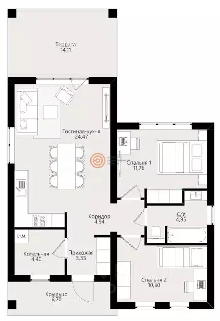 Дом в Тюменская область, Тюмень  (64 м) - Фото 2