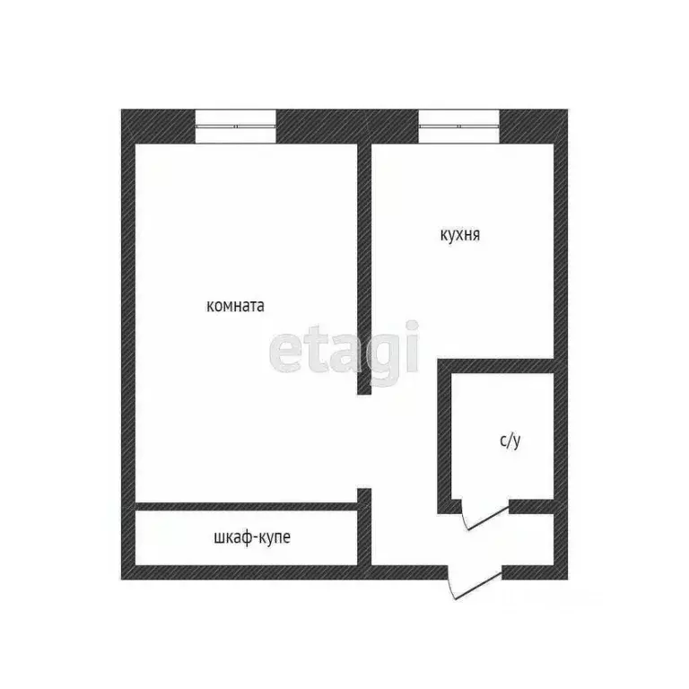 1-к кв. Курганская область, Курган Куртамышская ул., 18 (32.5 м) - Фото 2