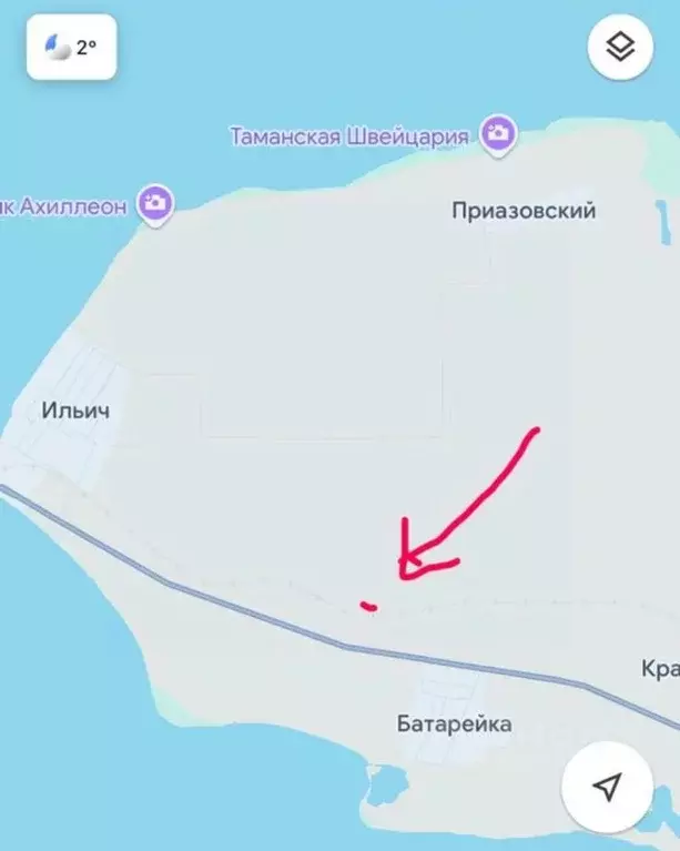 Участок в Краснодарский край, Темрюкский район, Запорожское с/пос, ... - Фото 2