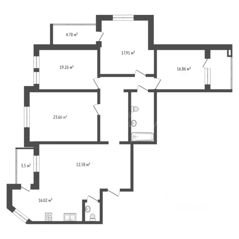 4-к кв. Тюменская область, Тюмень ул. Герцена, 45 (145.0 м) - Фото 1