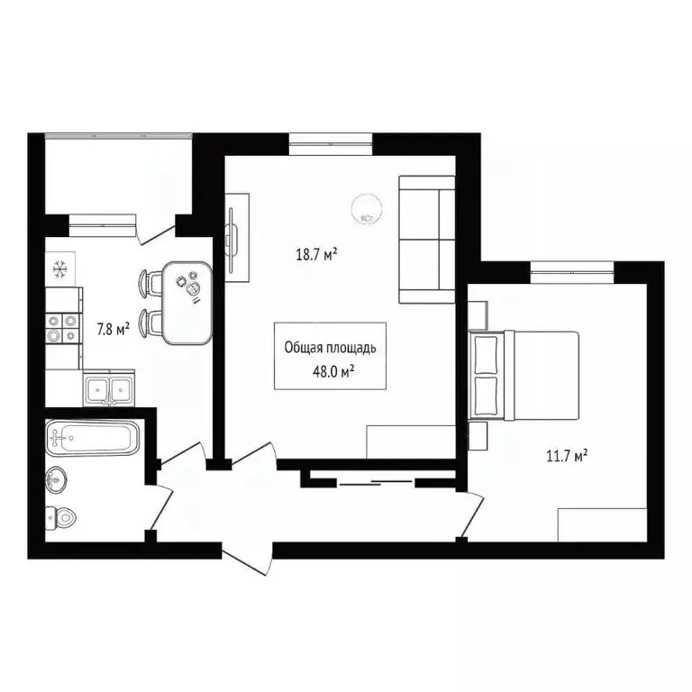 2-к кв. Новосибирская область, Бердск ул. Ленина, 28 (48.0 м) - Фото 2