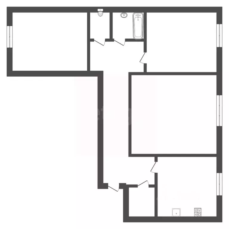 3-к кв. Тульская область, Тула Демидовская ул., 74 (66.4 м) - Фото 1