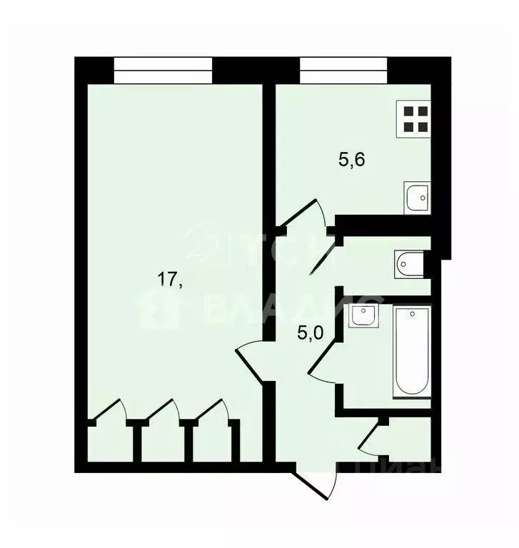 1-к кв. Московская область, Мытищи ул. Колпакова, 23к1 (34.1 м) - Фото 1